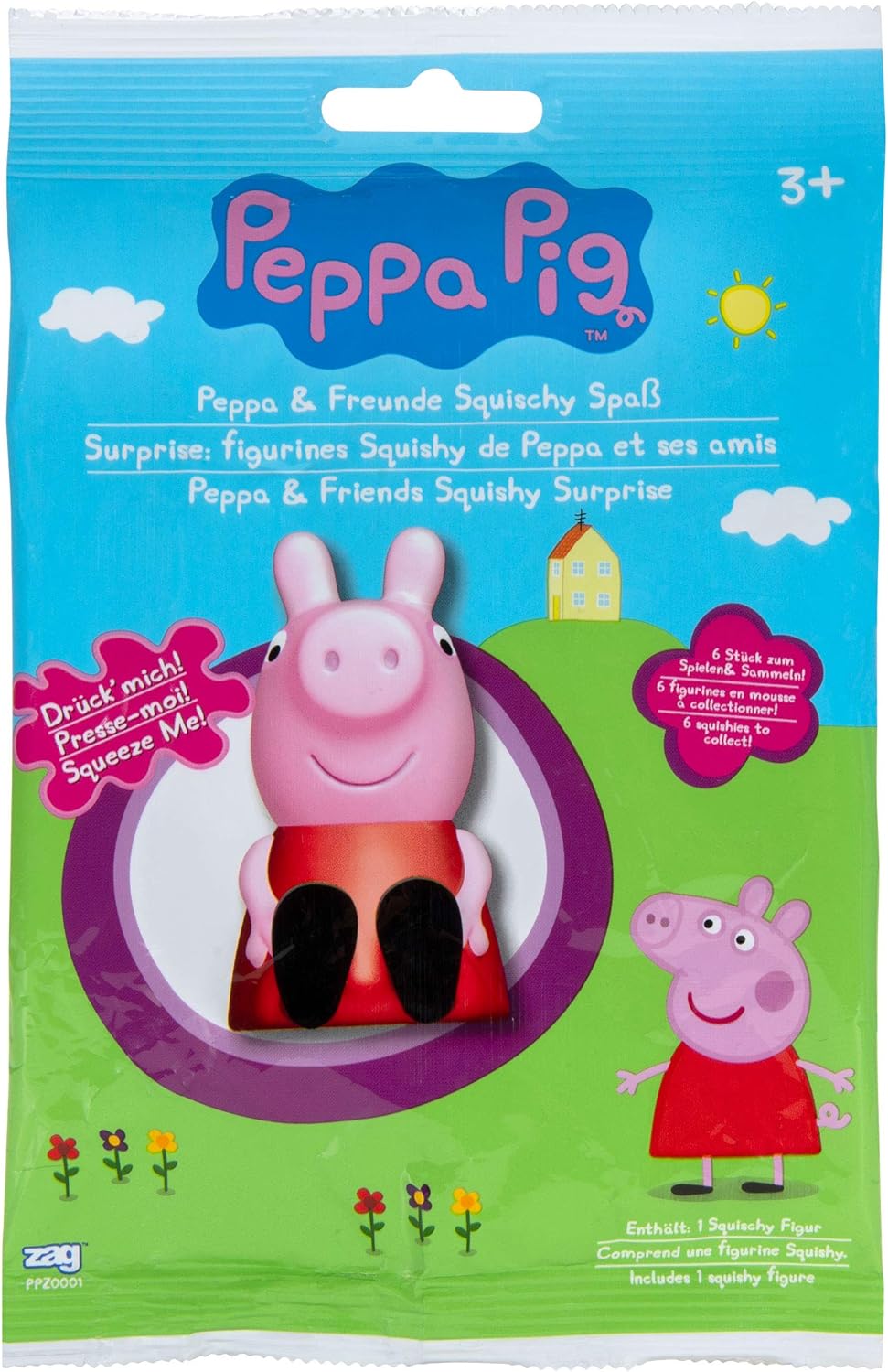 Amazon Com Peppa Pig Friends Squishies 6 Pack 2 5 Tall Features 6 Character Toy Figures Like George Suzy Sheep Candy Cat Edmond Elephant Rebecca Rabbit Toys For Preschoolers Ppz0003 Toys Games