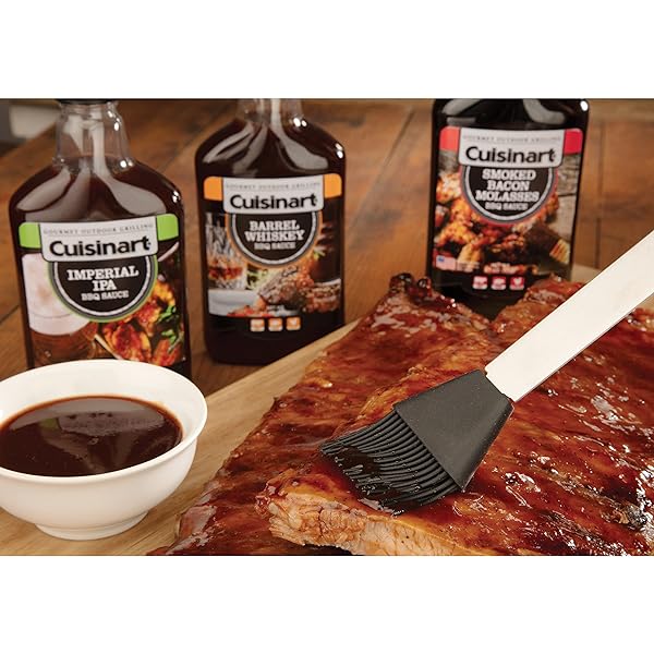 CUISINART CGBS-010 BARREL WHISKEY BBQ, PREMIUM FLAVOR AND BLEND FOR MARINADE, DIP, SAUCE OR GLAZE, PERFECT WITH BRISKET, RIBS, CHICKEN, PORK CHOPS & FRENCH FRIES, 13 OZ BOTTLE