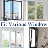 mwellewm 2Pcs UPVC Window Handle Lockable 43mm Spindle White Espag view 4