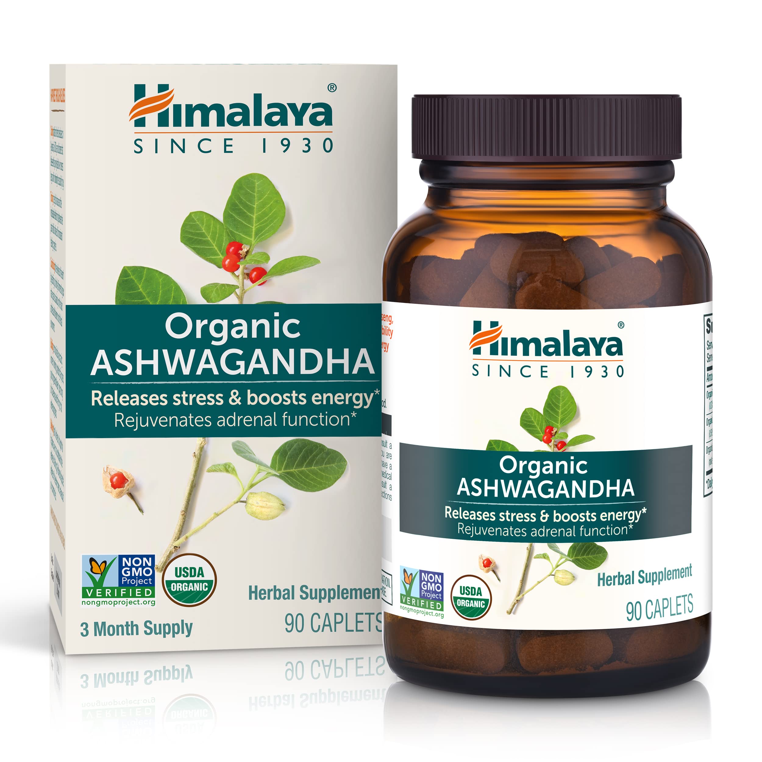 Himalaya Organic Ashwagandha, 90 Day Supply, Herbal