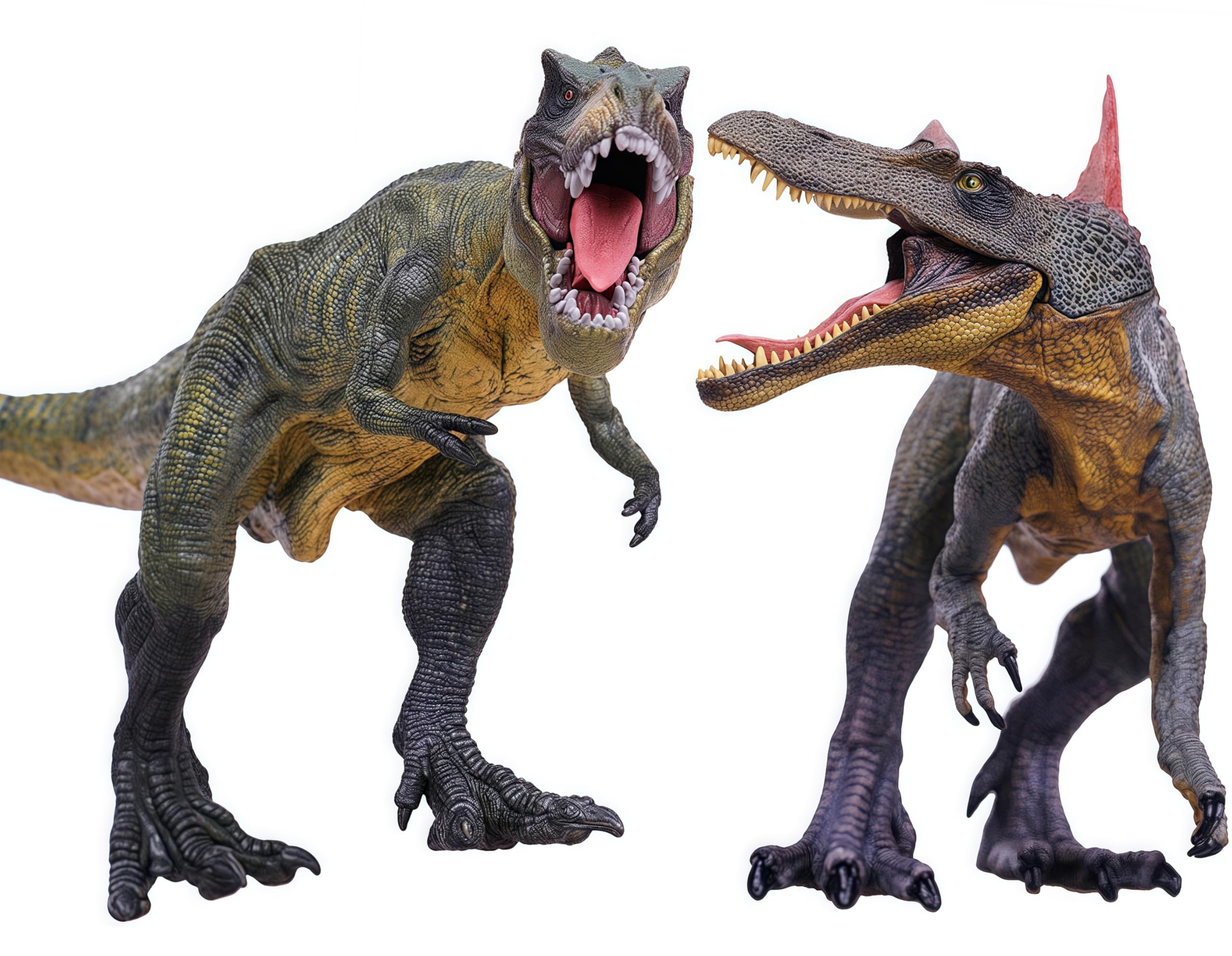 Photo 1 of Gemini&Genius Dinosaur Toys Tyrannosaurus Rex and Spinosaurus Dinosaur World Action Figures, Great Birthday Gift, Collection, Cake Topper, Party Supplies, Room Decor for Kids 3-12 Years Old
