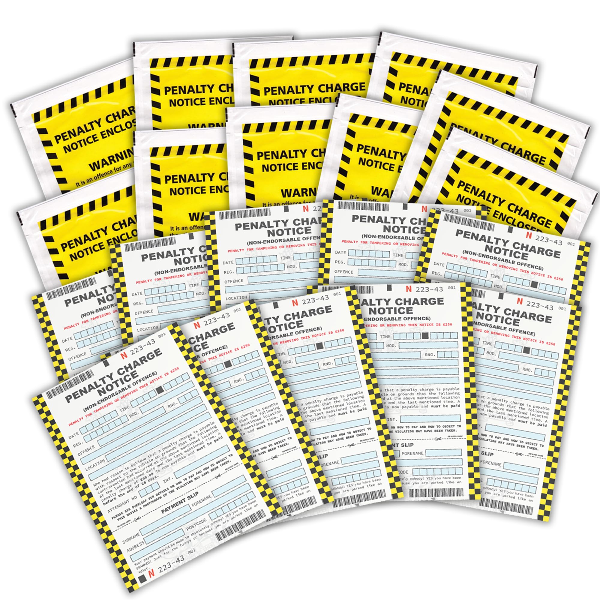 Panda Loco AWESOME Realistic Official Looking Novelty Joke Prank Funny Parking Ticket (10 X Ticket Set)