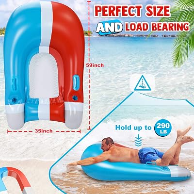 inflatable pool with backrest