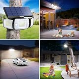 intelamp Solar Security Flood Lights Outdoor Motion Sensor with Remote 2 Pack view 6
