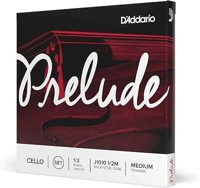 D'Addario J1010 Prelude 1/2 Scale Cello String Set Medium Tension 1/2