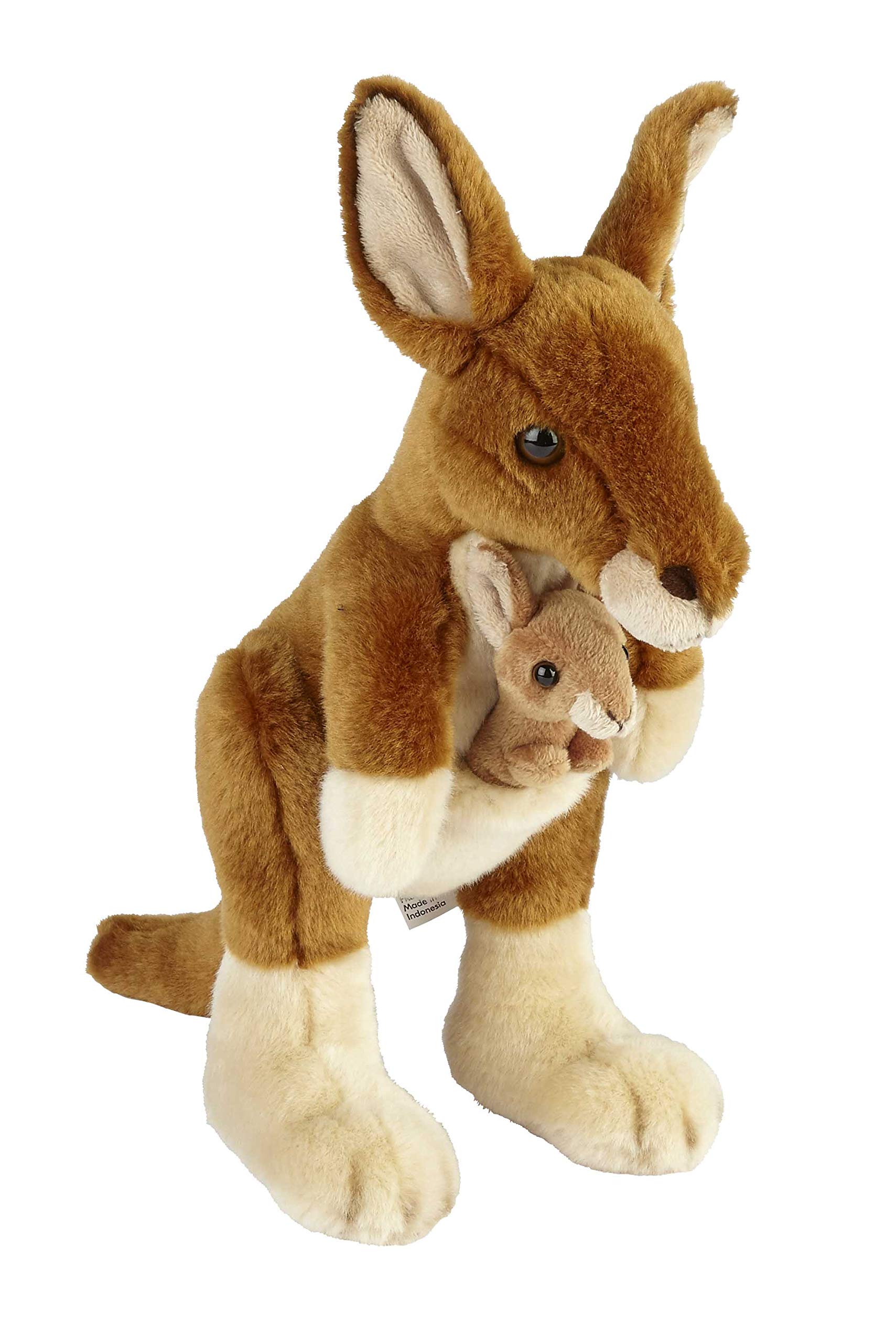 Ravensden FRS004K Soft Toy Kangaroo with Baby Joey 28cm