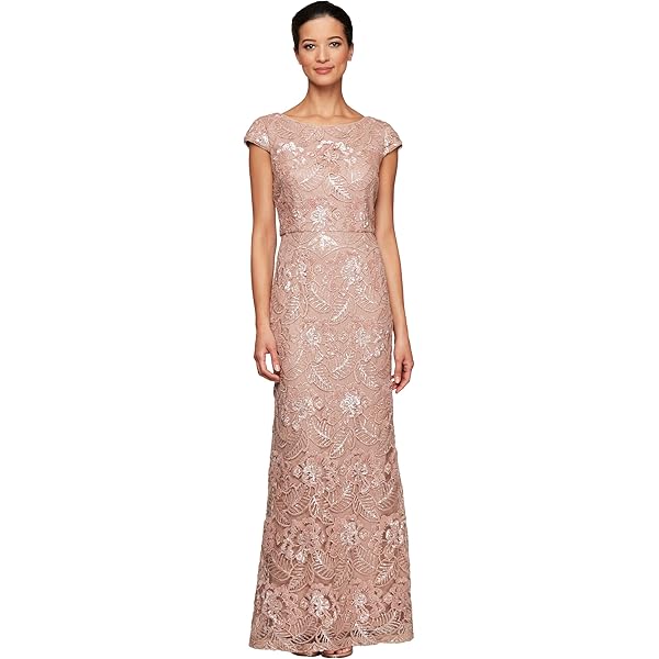 black empire waist dress plus size Ever-Pretty Inclusive Glittery Empire Waist Short Sleeves Plus Size Formal Evening Dress with V-Neck main image 1