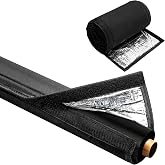 5 Layers HVAC Copper Pipe Insulation Cover, Black AC Pipe Insulation Covers | 72" x10.2" 600D Oxford Flexible Copper Line Insulation Sleeve for Outside Central Air Conditioning Mini Splits