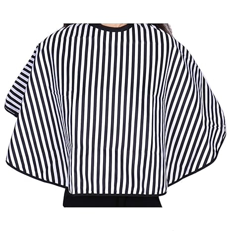 Buy Wssrogy Black And White Stripes Hair Cutting Cape Short