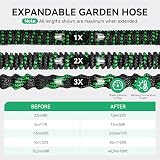 Yofidra Expandable Garden Hose 50FT 3-Layer Latex No-Kink Water Pipe 10 Pattern view 3