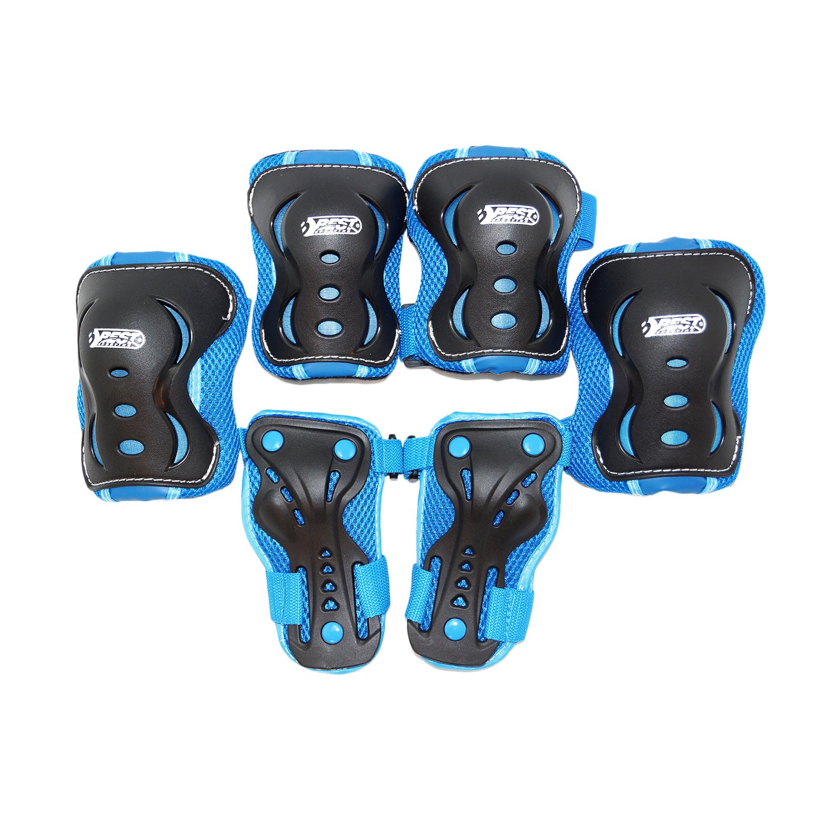 Best Sport 30275 Protector Set for Children, Blue/Black, X-Small/Small