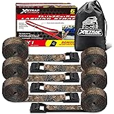 XSTRAP STANDARD Cam Buckle Straps 6PK 8FT Powersports Tie-Downs 1-Inch Camouflage Lashing Straps with Carrying Bag, Ideal for Securing Cargo, Luggage