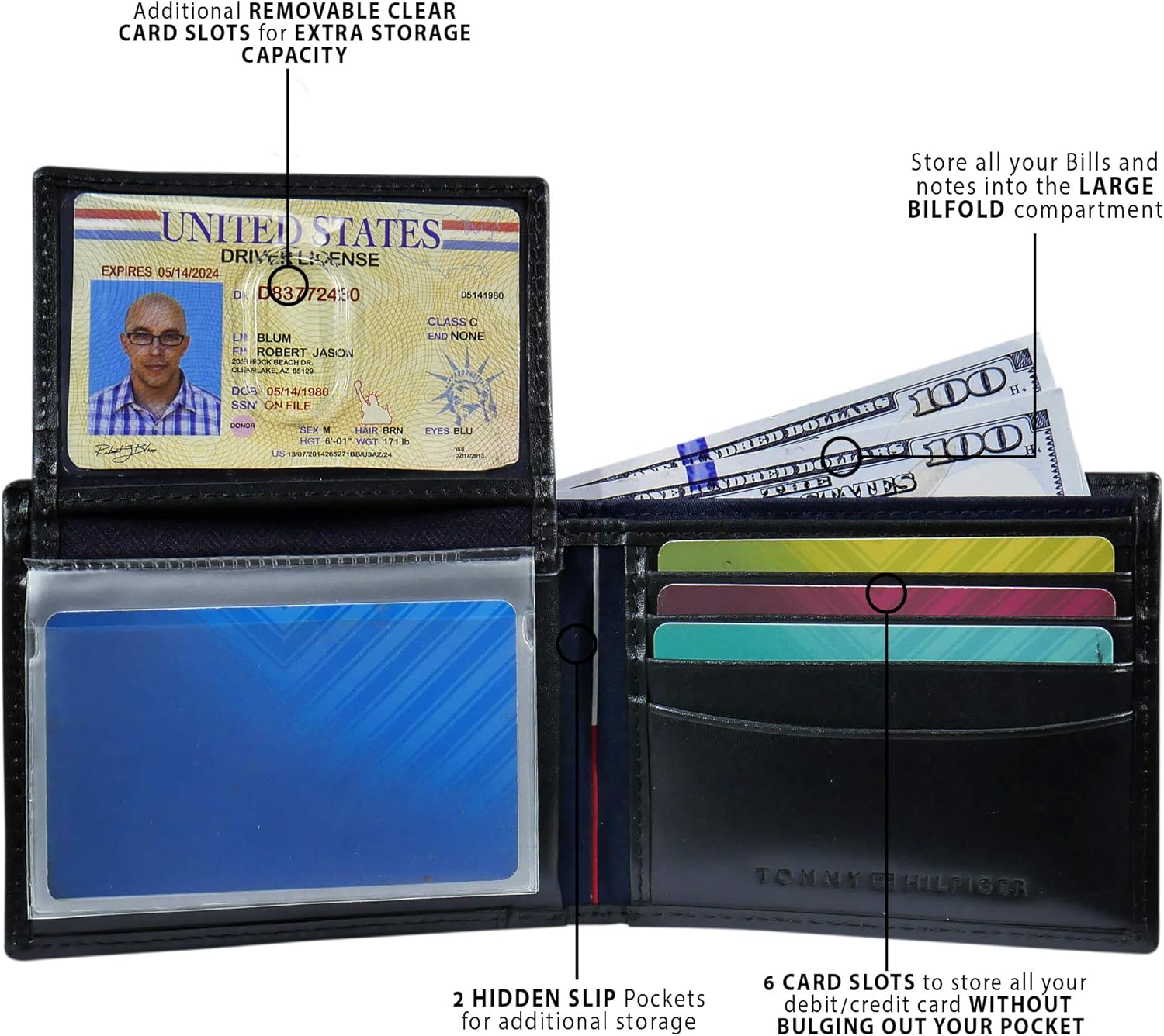 carteira tommy hilfiger slim