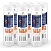 Aquaboon 1 Micron 10 x 2.5 Sediment RO Water Filter Replacement - 6 Pack | For Reverse Osmosis &amp; Well Water Filters Replacement Cartridges, Compatible with AP110, WHKF-GD05