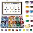 ZIPCCI 266 Pcs - Car Fuses Assortment Kit, Mini & Standard Automotive Fuses - Blade Auto Fuse for RV Accessories, Marine, Camper, Travel Trailers, Boat (2A/3A/5A/7.5A/10A/15A/20A/25A/30A/40AMP)