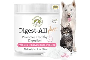 Wholistic Pet Organics Digest-All Plus: Probiotic Enzyme Dog Supplement - Dog Probiotic Powder + Prebiotic for Digestive Supp
