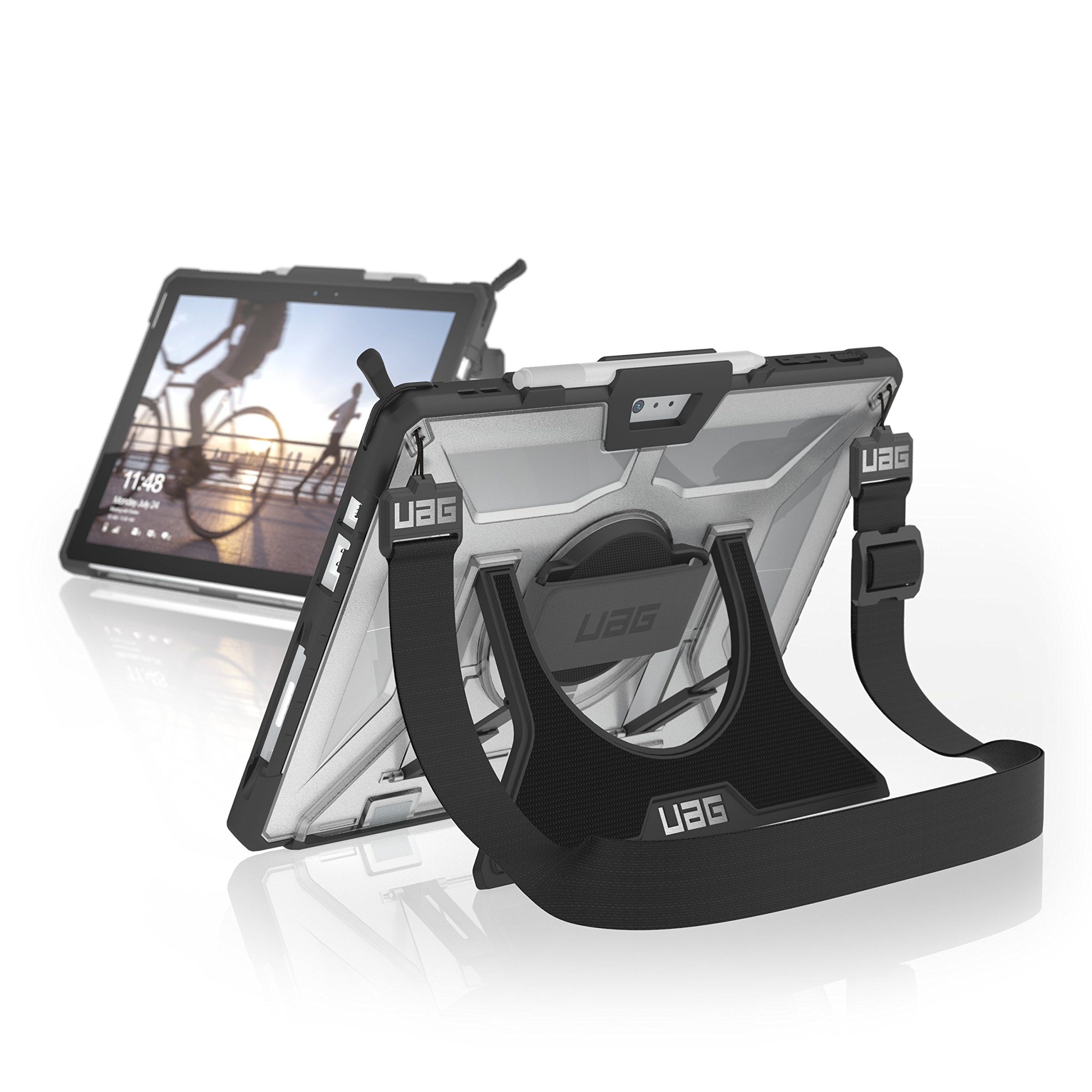 UAG Microsoft Surface Pro (2017)/Surface Pro 4 with Hand Strap & Shoulder Strap Plasma Feather-Light Rugged [ICE] Military Drop Tested Case — image 1