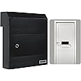 Durabox Through-the-Door Drop Box Deposit Safe 12 x 6 x 15" - Heavy Duty Steel Mailbox with Lock for Receiving Mail, Checks, Letters, Cash and more for Home, Office and Commercial Use (D500) (Black)