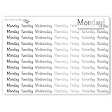 Weekly Planner Stickers/Days of Week / 12 Weeks DIY