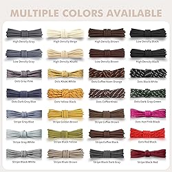 Stepace Round Shoelaces [2 Pairs] Heavy Duty Boot