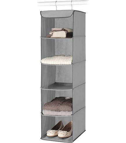 ClosetMaid Hanging Closet Organizer – Platzsparender Kleiderbügel-Organizer Mit 10 Fächern In Grau