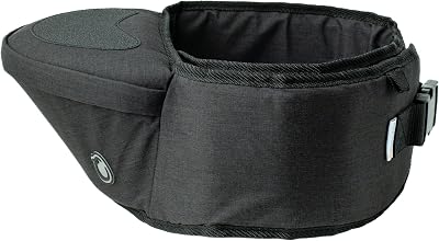 Hippychick Hipseat Baby Carrier Denim Black 6-36 Months Waist Stool