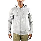 ToBeInStyle Men's Versatile Lightweight French Cotton Terry Zip Up Hoodie