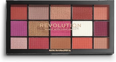 Revolution Beauty London Reloaded Red Alert Eyeshadow Palette, 15 Shades