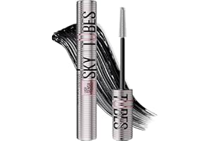 Maybelline Lash Sensational Sky Tubes Tubing Mascara, Extension-Like Lengthening Mascara, 24HR Eye Makeup with Shea Butter & Castor Oil, Very Black, 1 Count