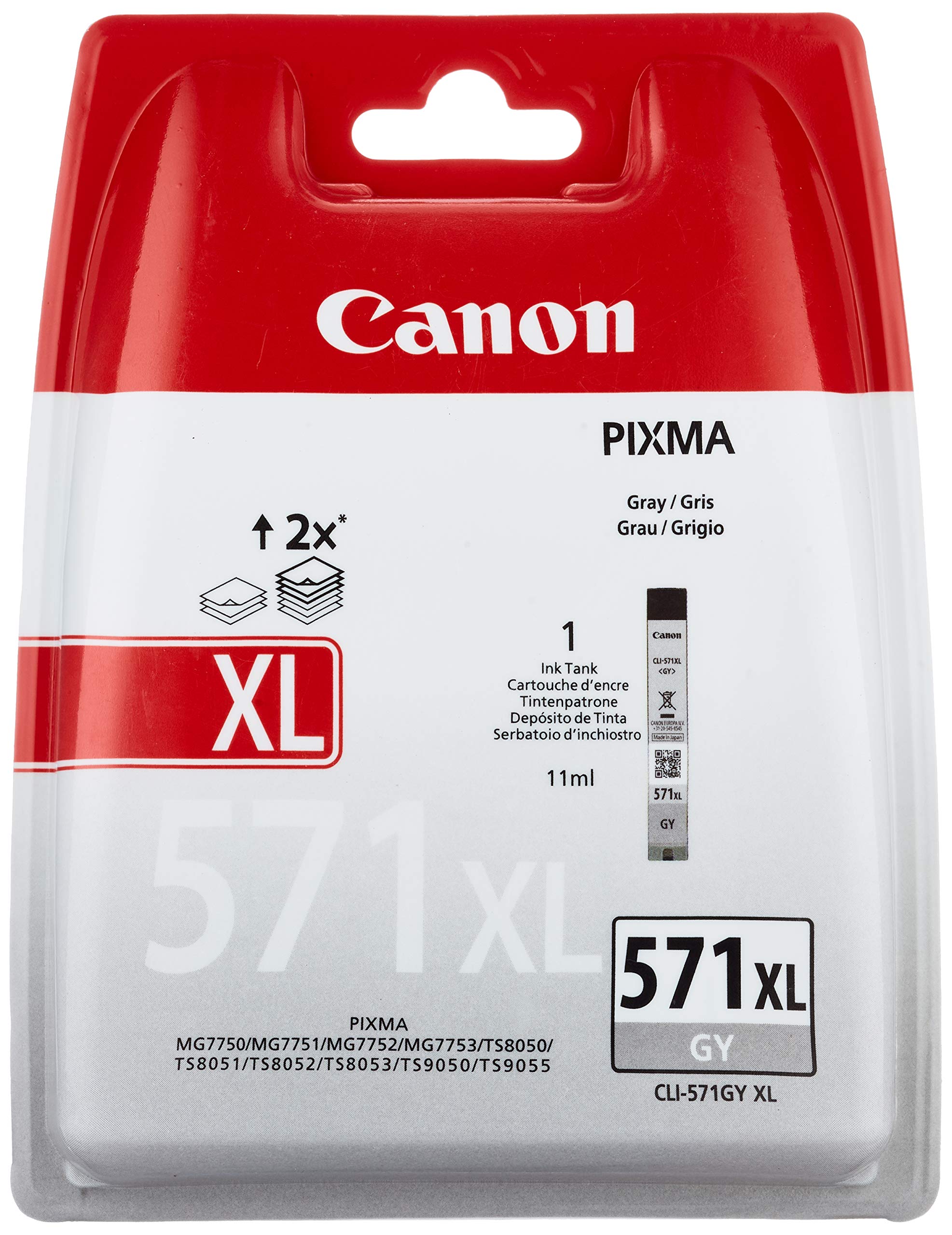 Canon Blister CLI-571XL Ink Cartridge - Grey
