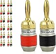 Mediabridge Banana Plugs - Corrosion-Resistant 24K Gold-Plated Connectors - 12 Pair/24 Banana Plugs (Part# SPC-BP2-12 )