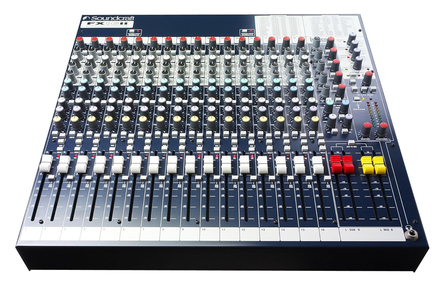 Amazon.com: Soundcraft FX16ii Compact 16-Channel Live/Recording Audio Mixer  with Effects: Musical Instruments