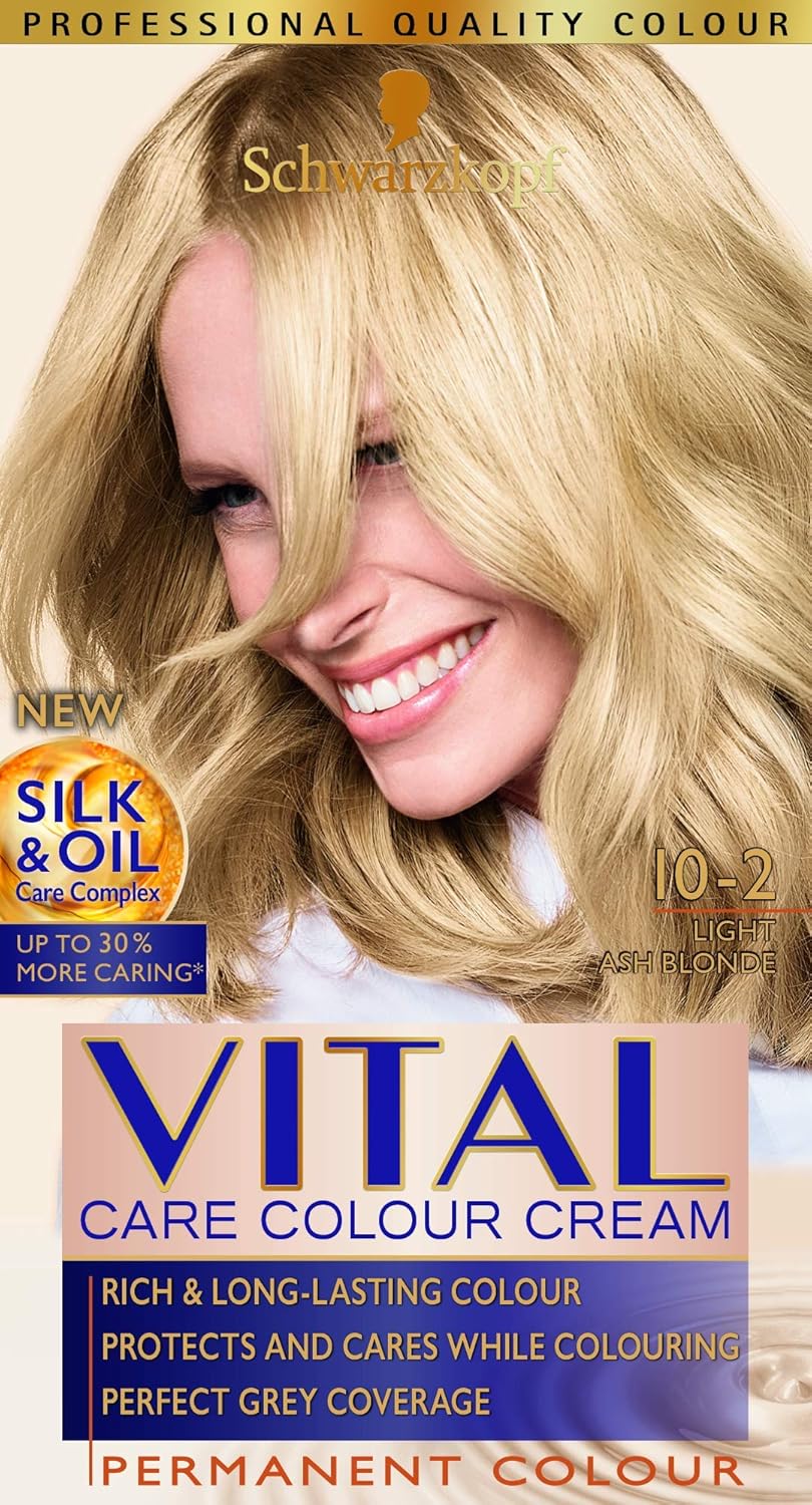 Vital Colors Schwarzkopf Vital Colour Hair Dye, Light Ash Blonde 102