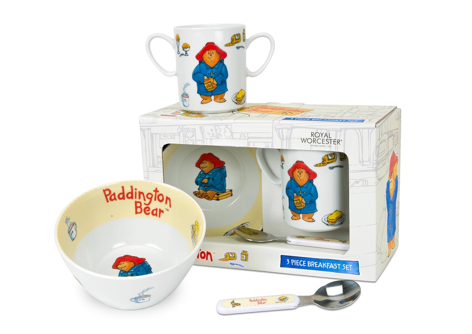 Royal Worcester Paddington Bear - Set de Desayuno de 3 Piezas ...