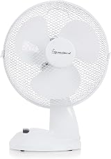 Signature 12 inch Desk Fan 3 Speed Oscillating Tilt White S40009 view 8