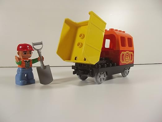 LEGO® DUPLO® exclusiv Servicereparaturzug m. Kippfunktion u. Bauarbeiter für die LEGO® DUPLO Eisenbahn in LEGO® Polybag