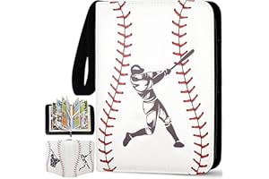 SLONSER Baseball Card Binder 4 Pocket, 440 Sleeves Baseball Binder for Trading Cards Collection, Baseball Card Organizer, 3 Ring Storage Book, Small Trading Card Album Mini Case, Collector Sports Cards Holder