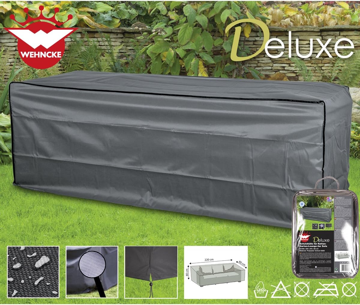 Amazon De Quick Star Schutzhulle Plane Bahia Lounge Sofa Grau 117x78x92 57cm