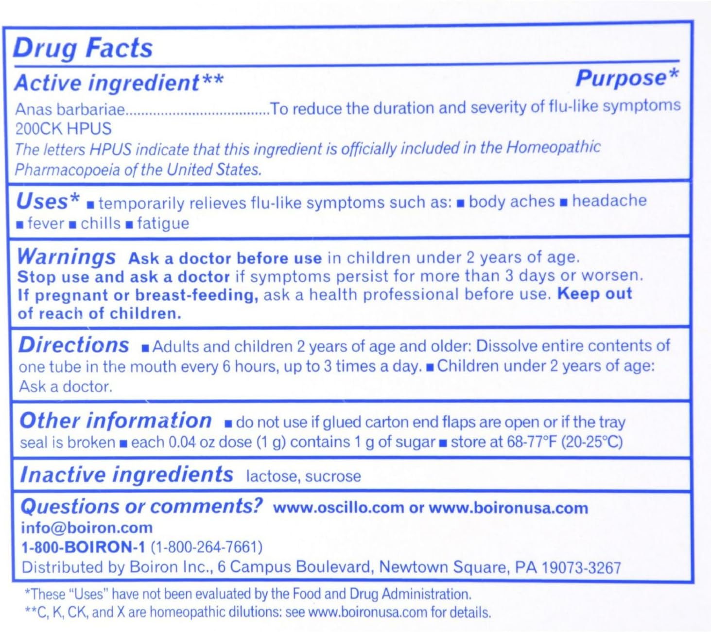 Boiron Oscillococcinum - 30 Doses: Health & Personal Care