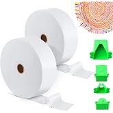 Ceoighe 2 Roll Jelly Roll Batting Strips with Tube Maker, 2 1/2", Green | 2 rolls 100 yards Total,2 1/2" wide,Cotton blend, green Tube maker included,For quilts, rugs, mats and DIY