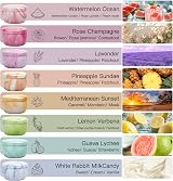 Yinuo Mirror Scented Candles Set 8 x 70 g Floral Fruity 8% Essential Oils view 4