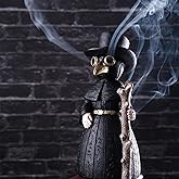 2026 Upgrade Plague Doctor Incense Holder, Plague Doctor Cone Burner Eyes Will Smoke, Handmade Craftfor Desktop Resin Ornament for Home Decoration, Effective Stress & Anxiety Relief. (Large Doctor)