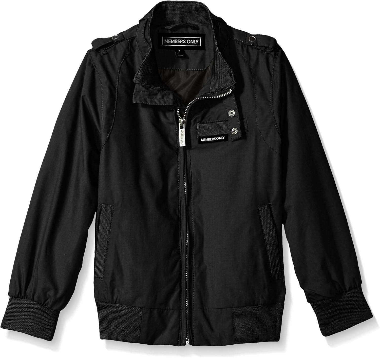 Members Only Little Boy's Iconic Racer Jacket Outerwear, Black, 5