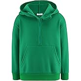 Arshiner Boy's Hooded Sweatshirts Long Sleeve Hoodies Kids Quarter Zip Pullover with Kangaroo Pocket 5-14Y