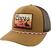 Coors Banquet Rodeo Sunset Woven Patch Canvas Rope Hat Multicolor