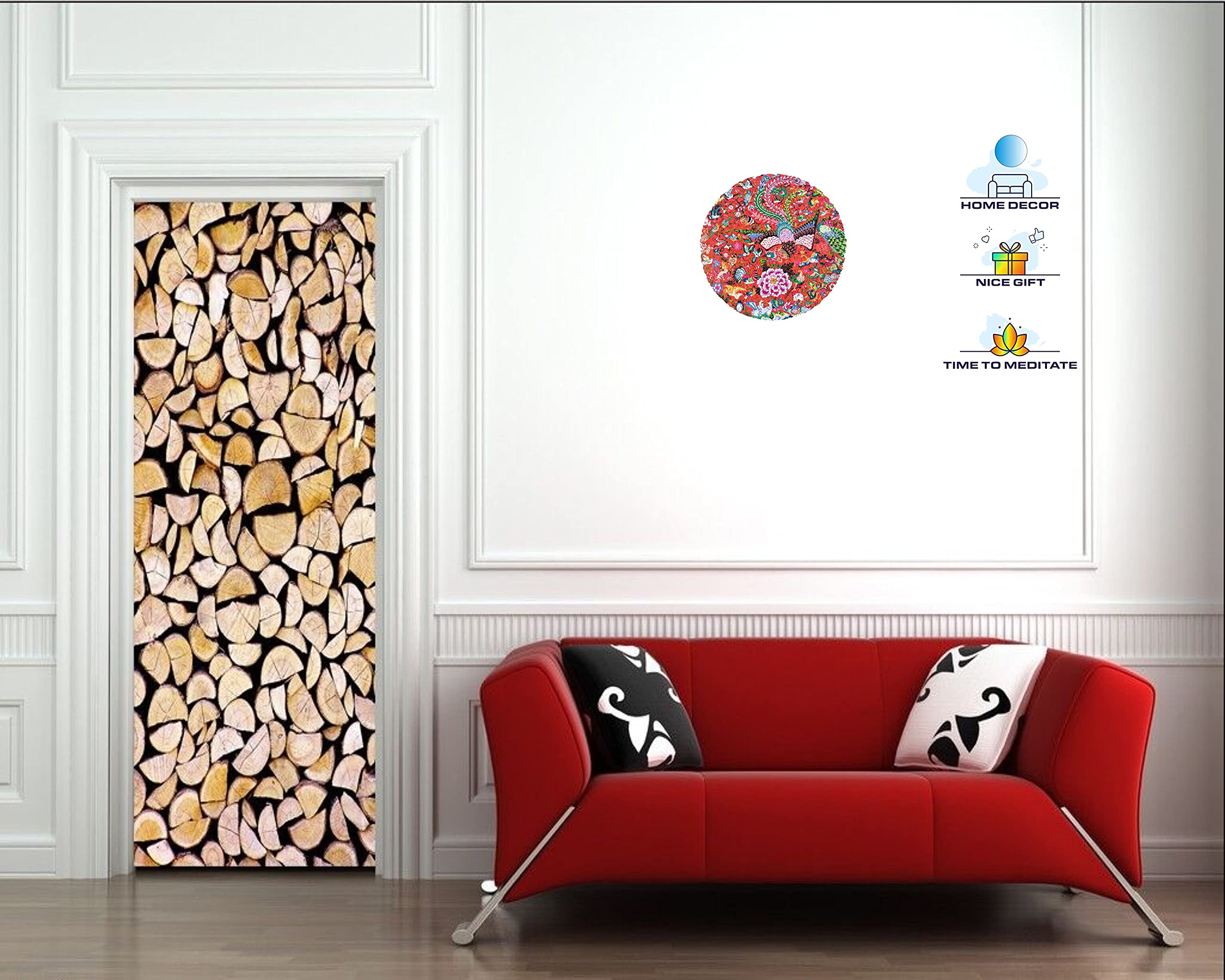 HARTMAZE Wooden Jigsaw Puzzles-Hundred Birds Paying Homage to The Phoenix 253 Truly Unique Piece Round Shape Best Choice for Adults and 10 Ages up Kids.