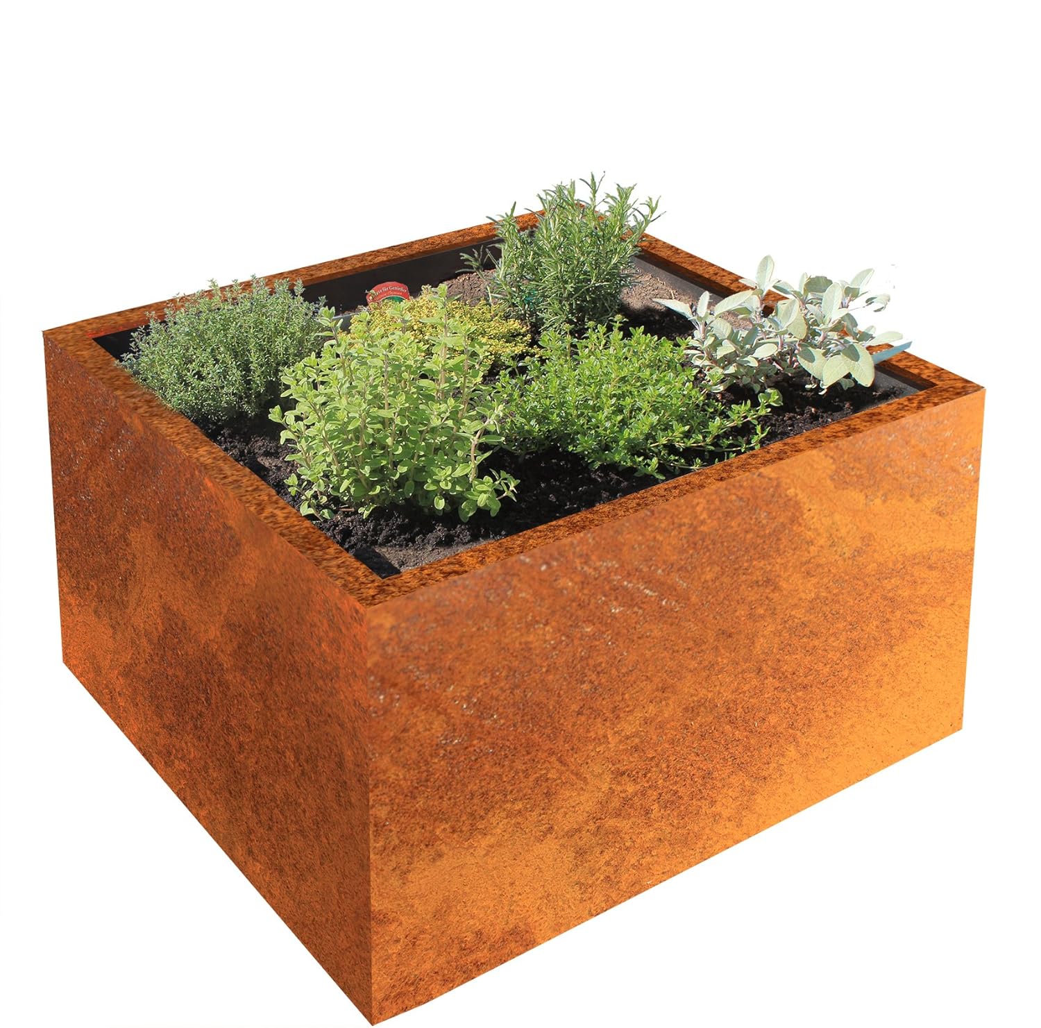 'Modular Raised Garden Bed/Clara Corten Steel Planter 60 x 60 cm Depth
