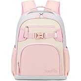 Sawkig Cute Mini Toddler Backpacks for Girls 2-4 Little Kids Backpack preschool Bookbag (Pink and Cream)