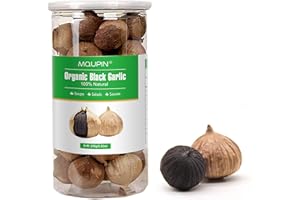 MQUPIN Black Garlic 250g/500g Aged for Full 90 Days, Whole Black Garlic Jar (8.8 Oz/17.6oz) (250g/8.8oz)