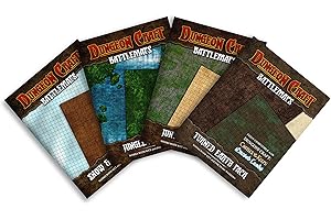 DUNGEON CRAFT Dungeon Craft Premium DND Battle Maps Folded - DND Essentials Kit - Set of 4 - Lost World